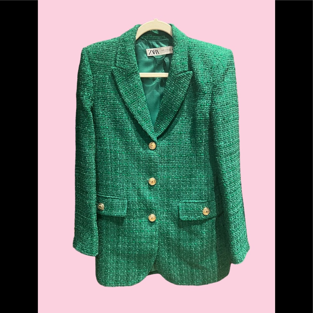 ZARA TWEED BLAZER - WORN ONCE (XS)